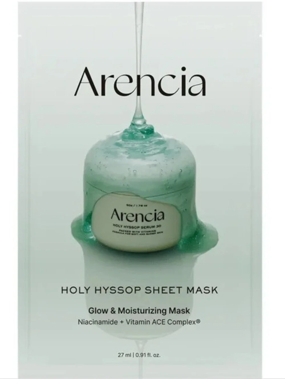 ARENCIA Holy Hyssop Sheet Mask Korean Skincare 1 Mask